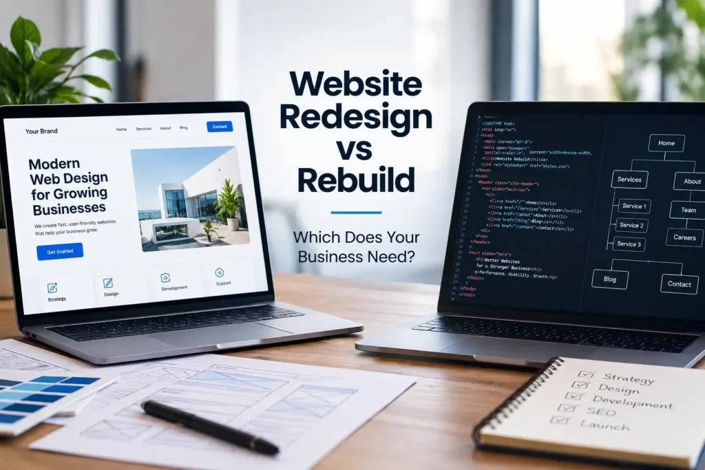 Website Redesign vs Rebuild